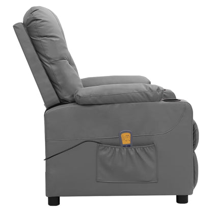 Massagesessel Grau Kunstleder