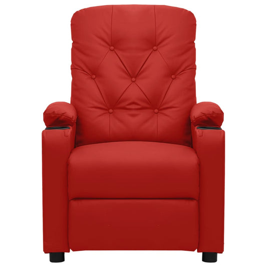 Massagesessel Weinrot Kunstleder