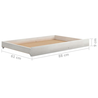 Tagesbett mit Schubladen Weiß 90x200 cm Massives Kiefernholz