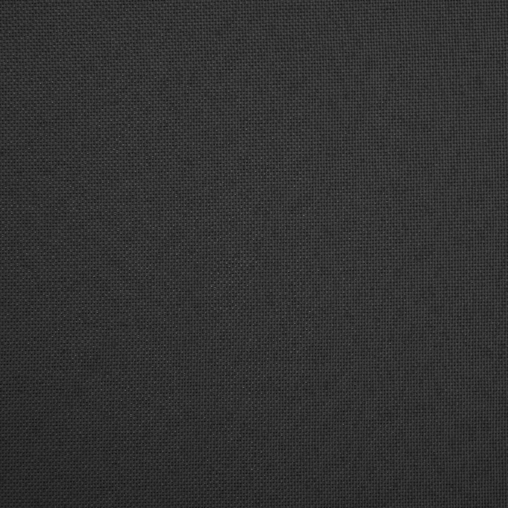 Hocker mit Stauraum Schwarz Leinenoptik