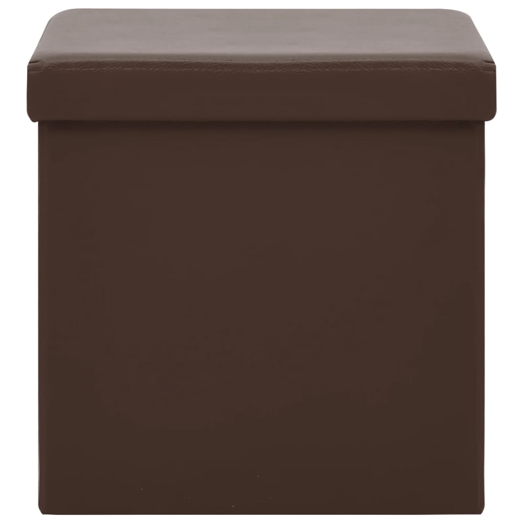 Hocker mit Stauraum Braun PVC