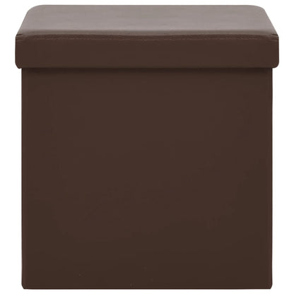 Hocker mit Stauraum Braun PVC