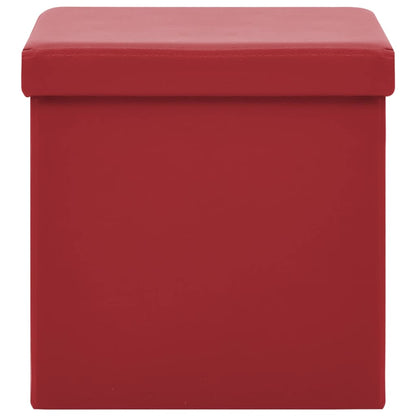 Hocker mit Stauraum Weinrot PVC