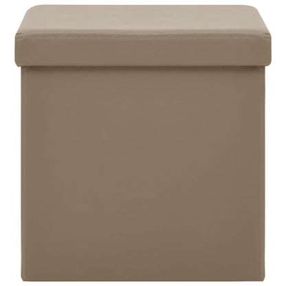 Hocker mit Stauraum Cappuccino-Braun PVC