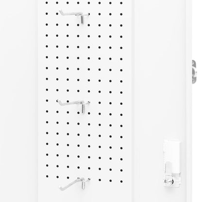 Sattelschrank Weiß 53x53x140 cm Stahl