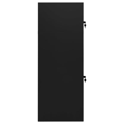 Sattelschrank Schwarz 53x53x140 cm Stahl