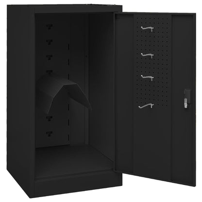 Sattelschrank Schwarz 53x53x105 cm Stahl