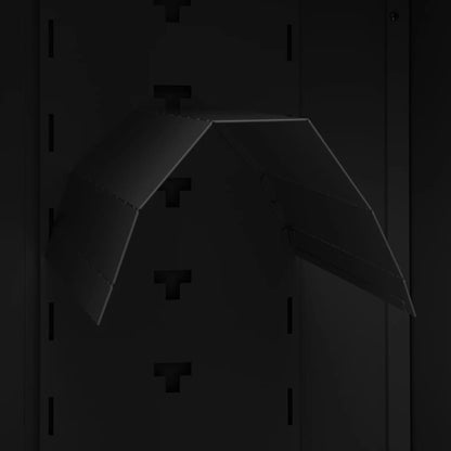 Sattelschrank Schwarz 53x53x105 cm Stahl