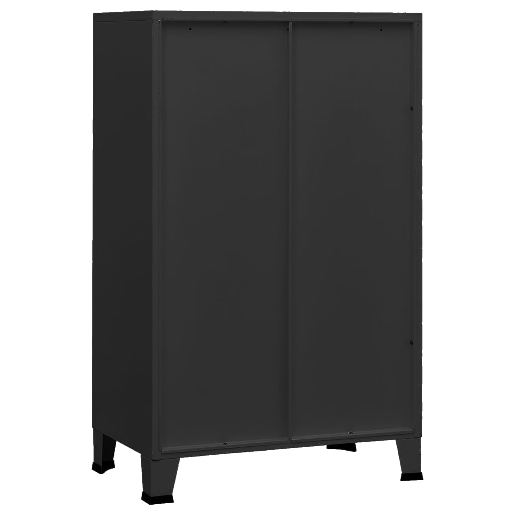 Lagerschrank Industrial Schwarz 70x40x115 cm Metall