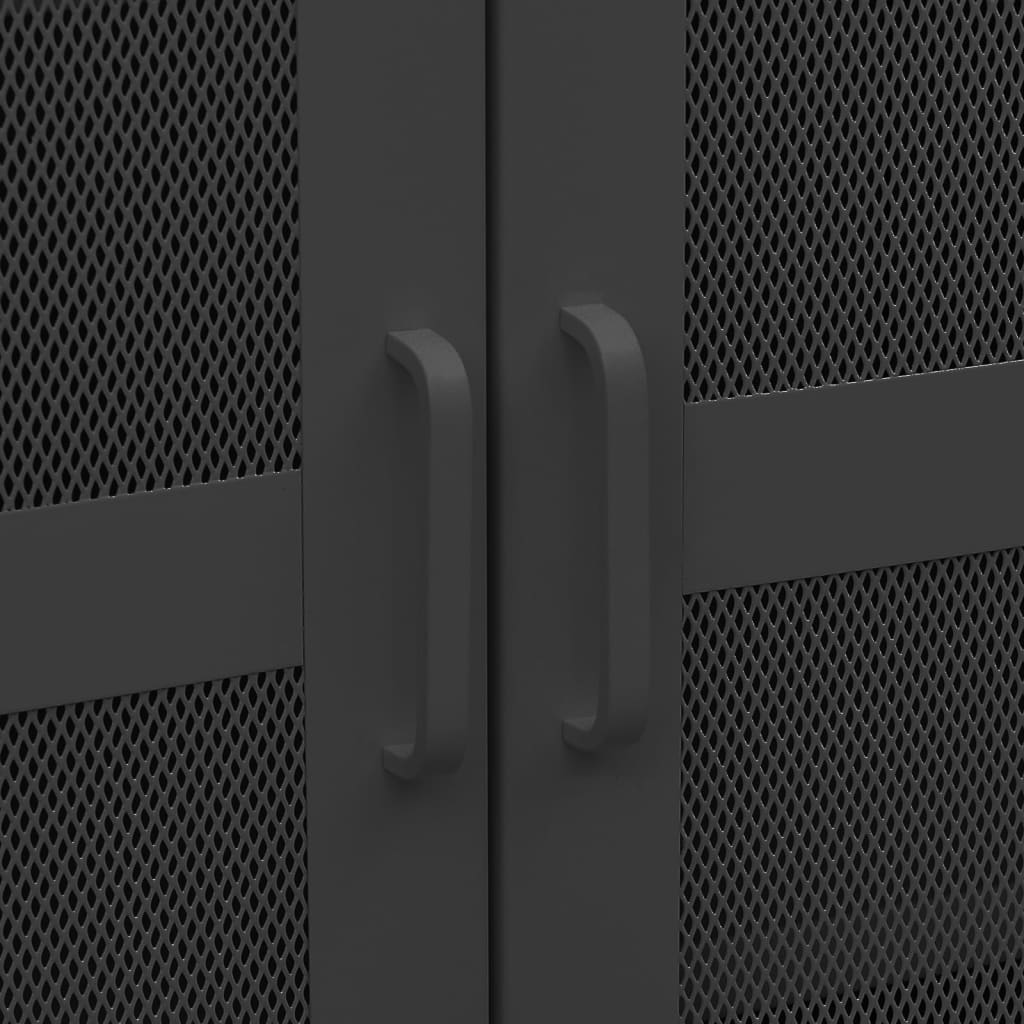 Lagerschrank Industrial Schwarz 70x40x115 cm Metall