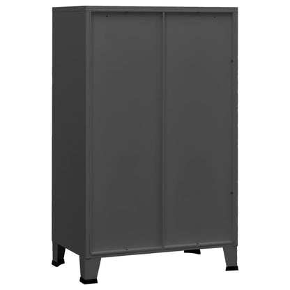 Lagerschrank Industrial Anthrazit 70x40x115 cm Metall