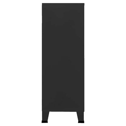 Lagerschrank Industrial Schwarz 75x40x115 cm Metall