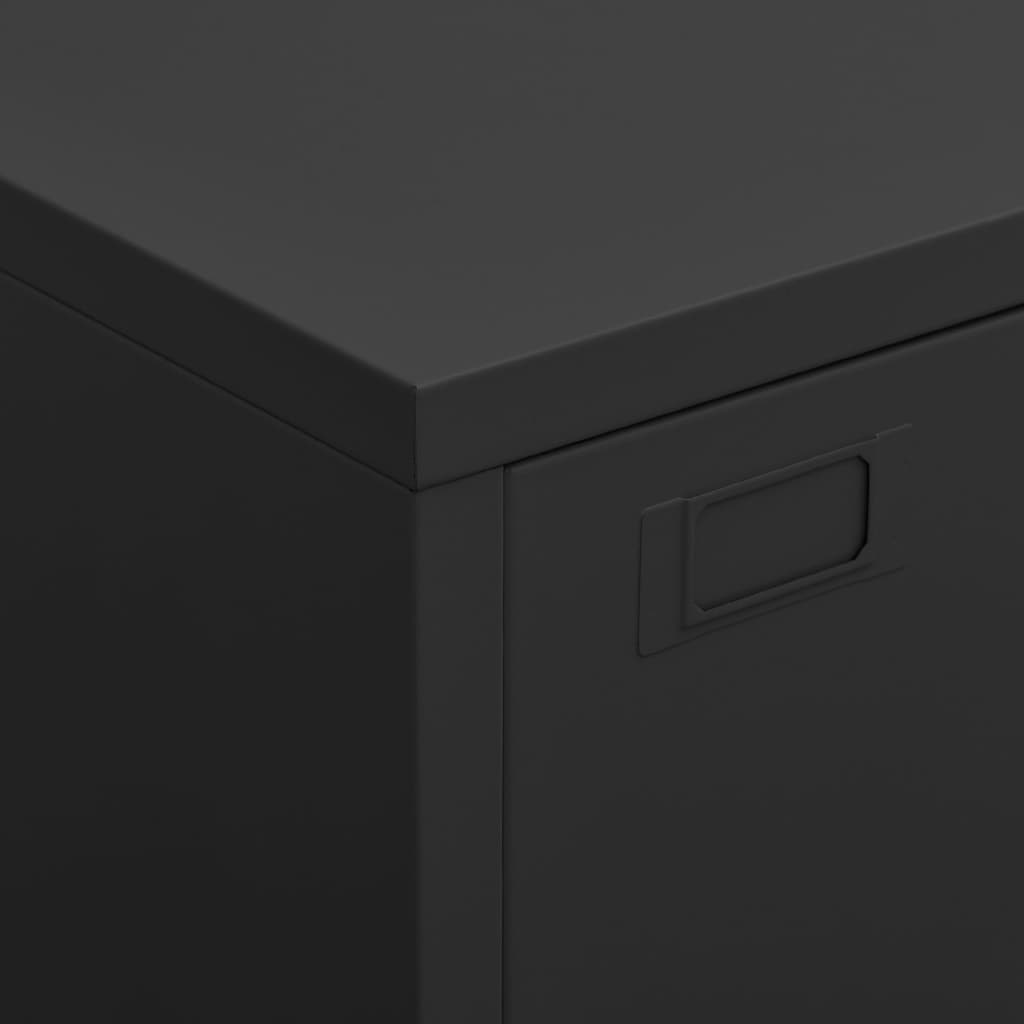 Lagerschrank Industrial Schwarz 75x40x115 cm Metall