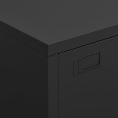 Lagerschrank Industrial Schwarz 75x40x115 cm Metall