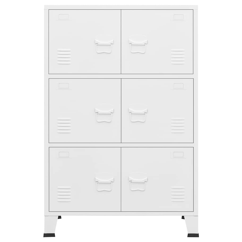 Lagerschrank Industrial Weiß 75x40x115 cm Metall