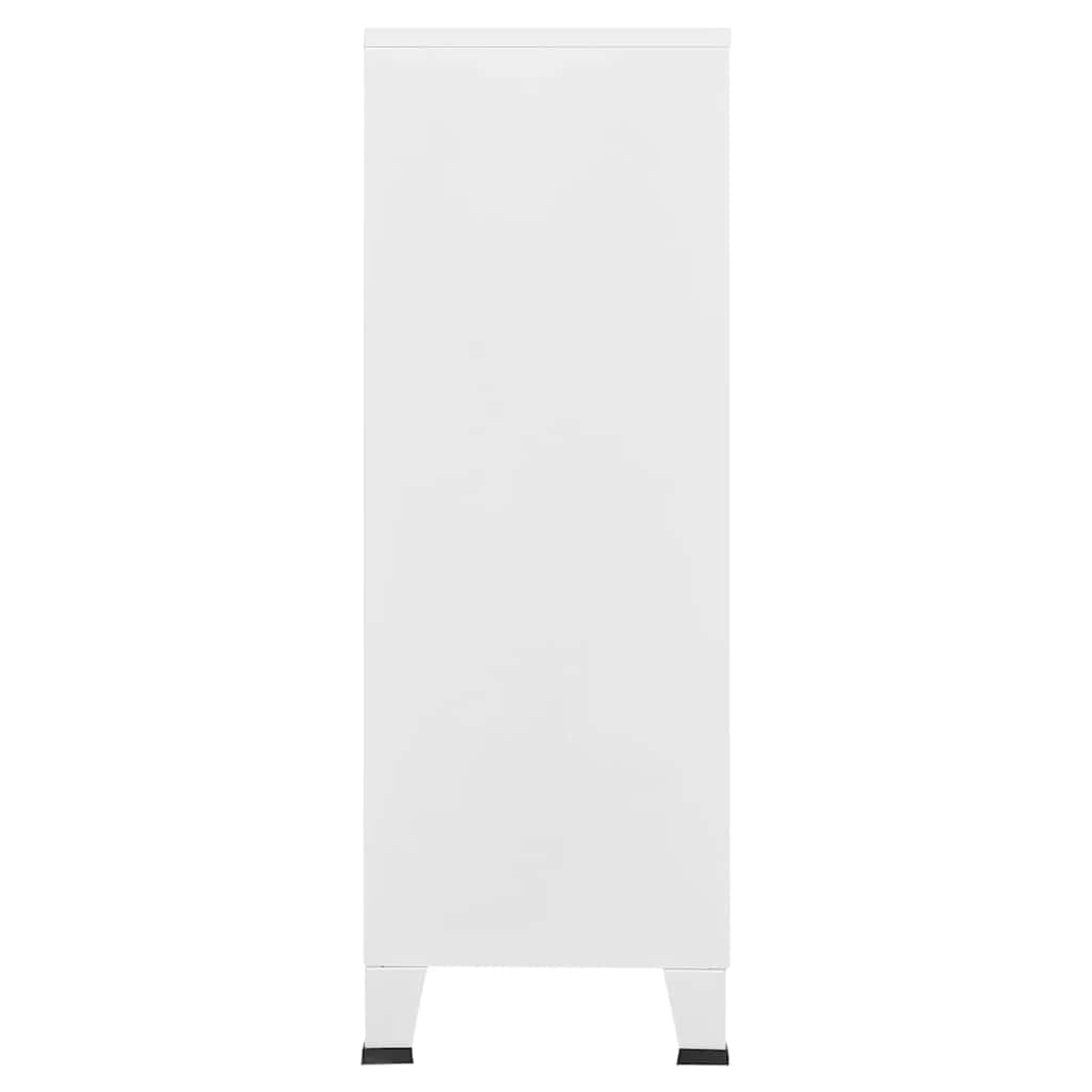 Lagerschrank Industrial Weiß 75x40x115 cm Metall