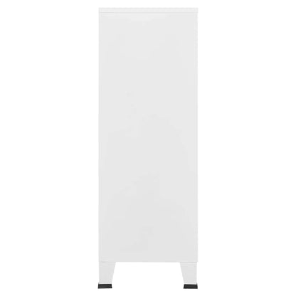 Lagerschrank Industrial Weiß 75x40x115 cm Metall