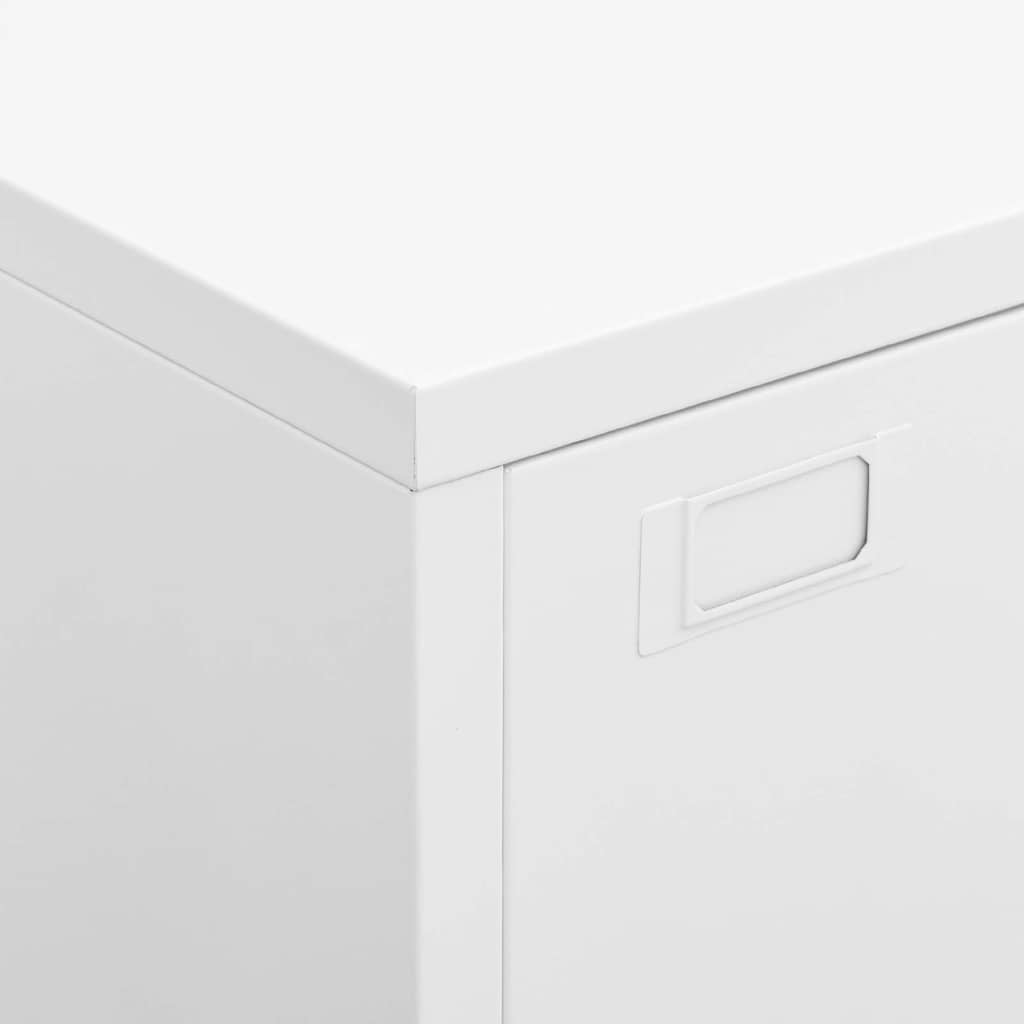 Lagerschrank Industrial Weiß 75x40x115 cm Metall