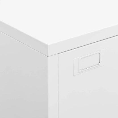 Lagerschrank Industrial Weiß 75x40x115 cm Metall