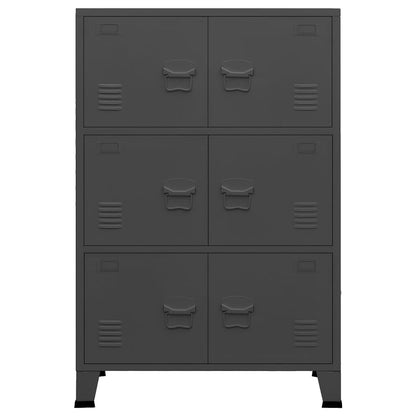 Lagerschrank Industrial Anthrazit 75x40x115 cm Metall