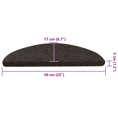 Stufenmatten Selbstklebend 15 Stk. 56x17x3 cm Anthrazit