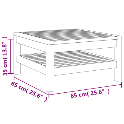 5-tlg. Garten-Lounge-Set mit Creme Kissen Massivholz Akazie