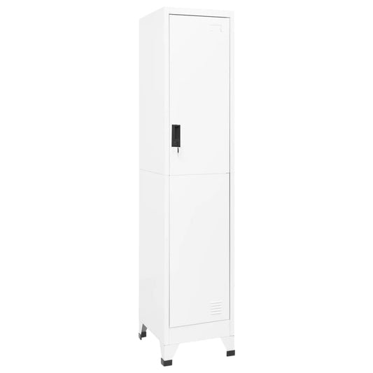 Schließfachschrank Weiß 38x45x180 cm Stahl