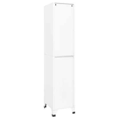 Schließfachschrank Weiß 38x45x180 cm Stahl