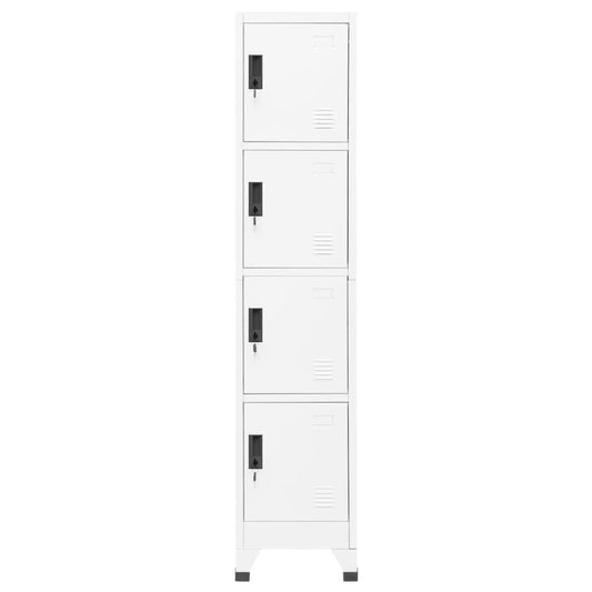 Schließfachschrank Weiß 38x45x180 cm Stahl