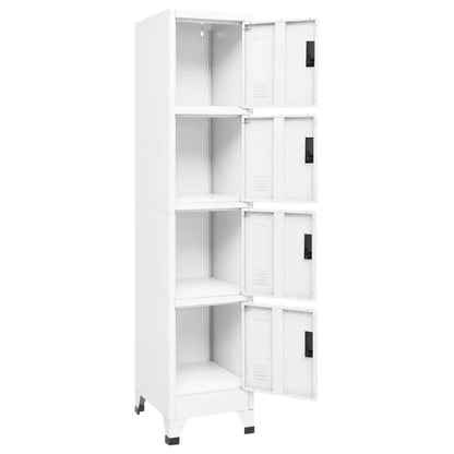 Schließfachschrank Weiß 38x45x180 cm Stahl