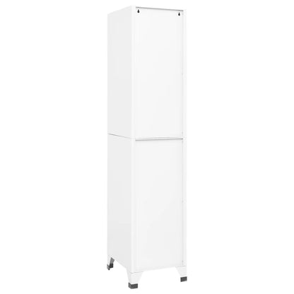 Schließfachschrank Weiß 38x45x180 cm Stahl
