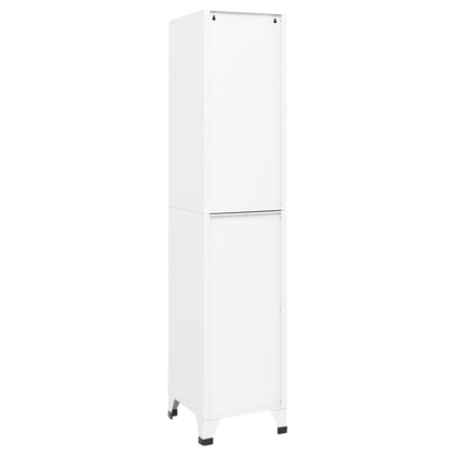 Schließfachschrank Weiß 38x40x180 cm Stahl
