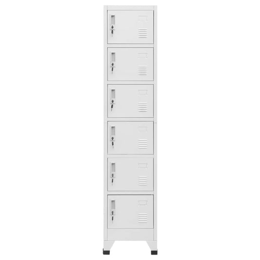Schließfachschrank Hellgrau 38x40x180 cm Stahl