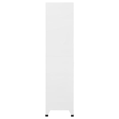 Schließfachschrank Weiß 90x45x180 cm Stahl