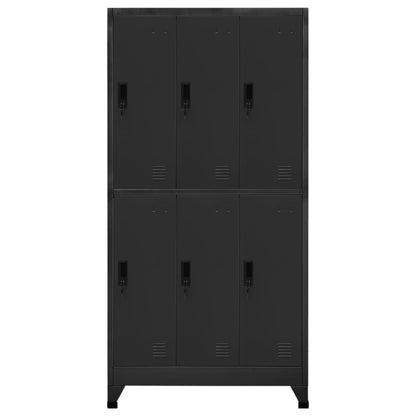 Schließfachschrank Anthrazit 90x45x180 cm Stahl