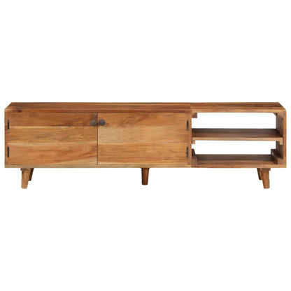 TV-Schrank Massivholz Akazie Honigfarbenes Finish 140x30x40 cm