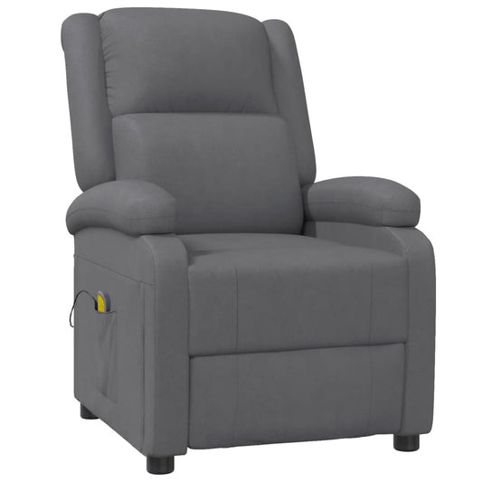 Massagesessel Grau Kunstleder