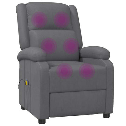 Massagesessel Grau Kunstleder