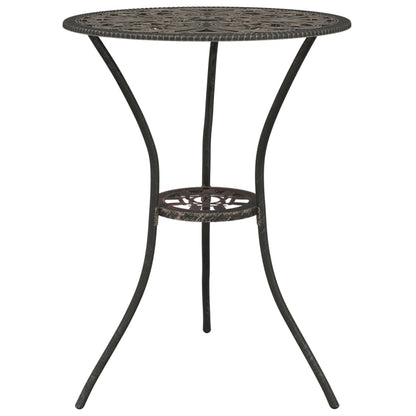 3-tlg. Bistro-Set Aluminiumguss Bronzen