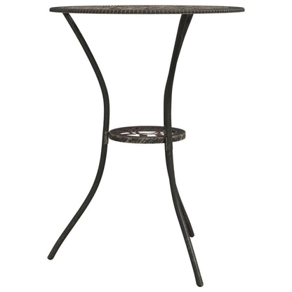 3-tlg. Bistro-Set Aluminiumguss Bronzen