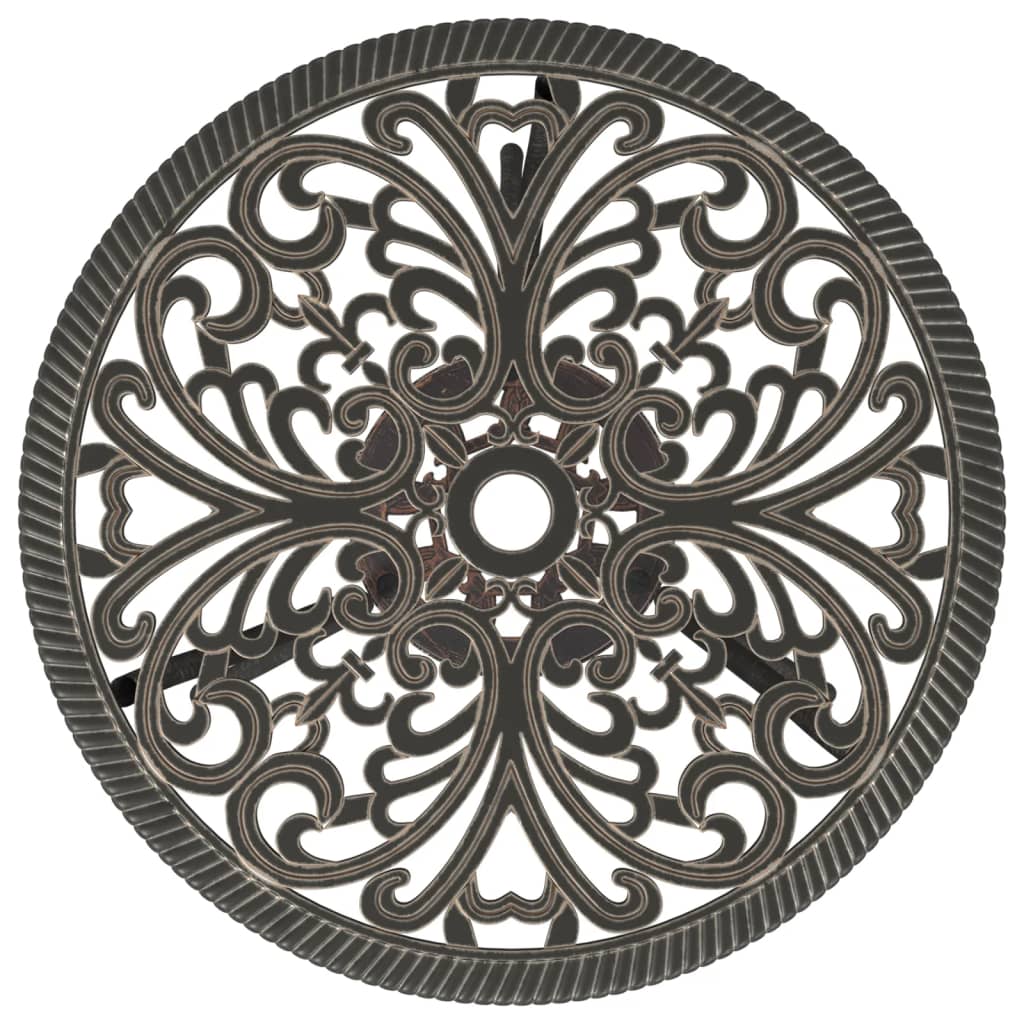 3-tlg. Bistro-Set Aluminiumguss Bronzen