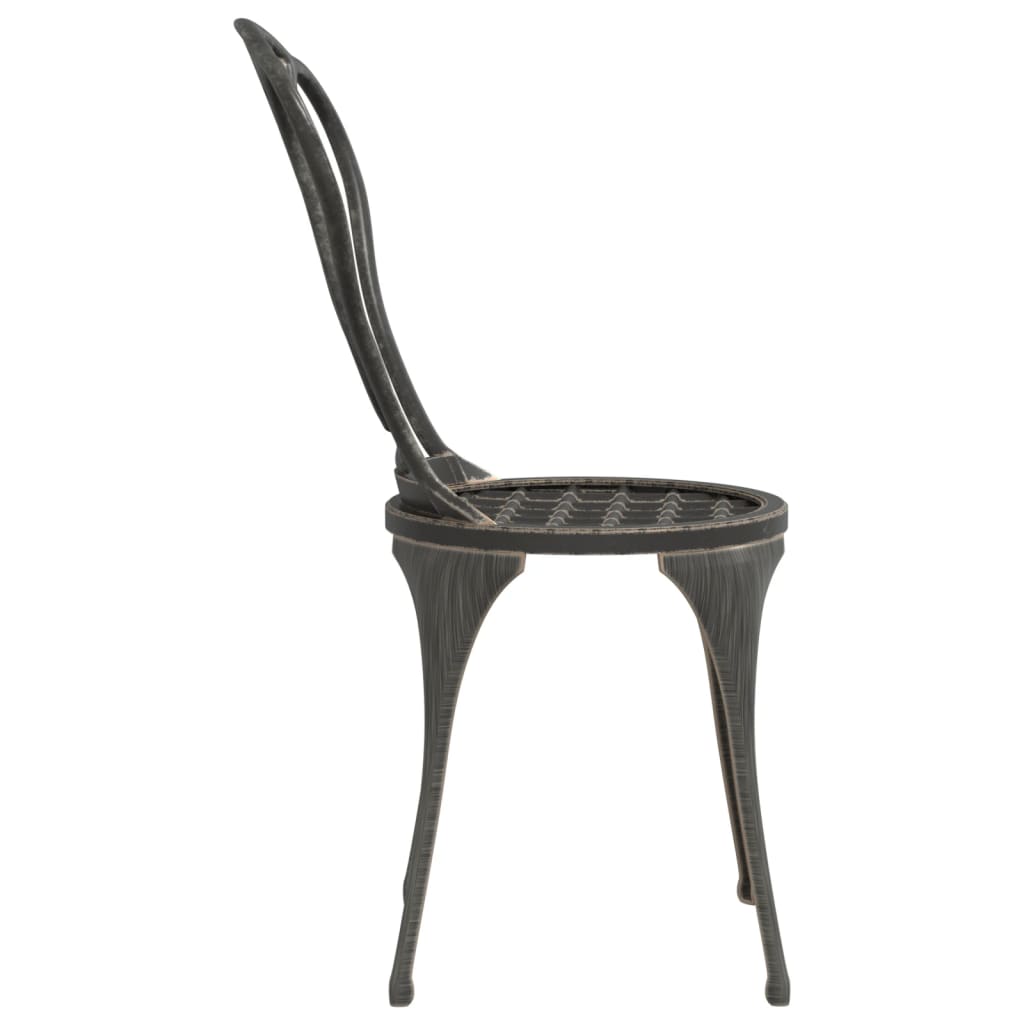 3-tlg. Bistro-Set Aluminiumguss Bronzen