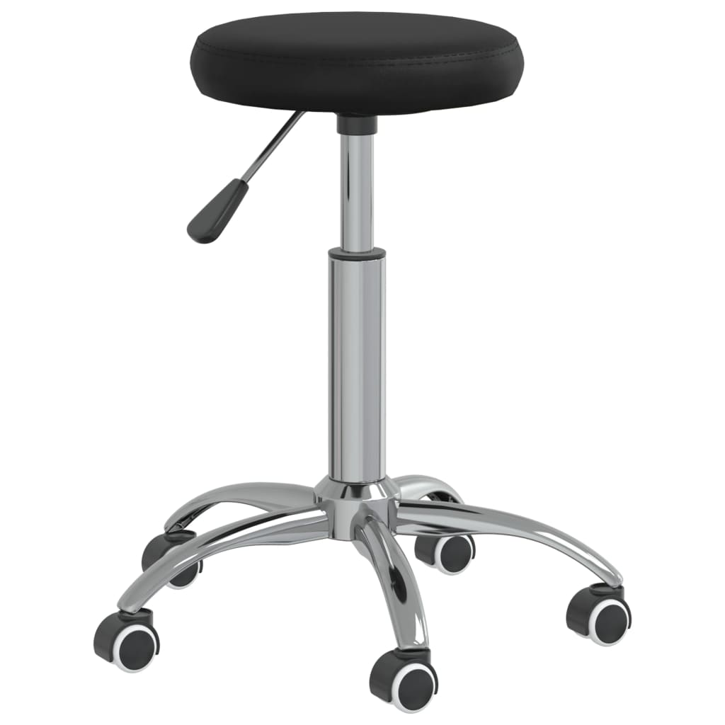 Massagehocker Kunstleder Schwarz