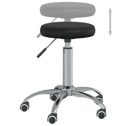 Massagehocker Kunstleder Schwarz