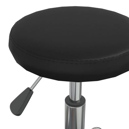 Massagehocker Kunstleder Schwarz