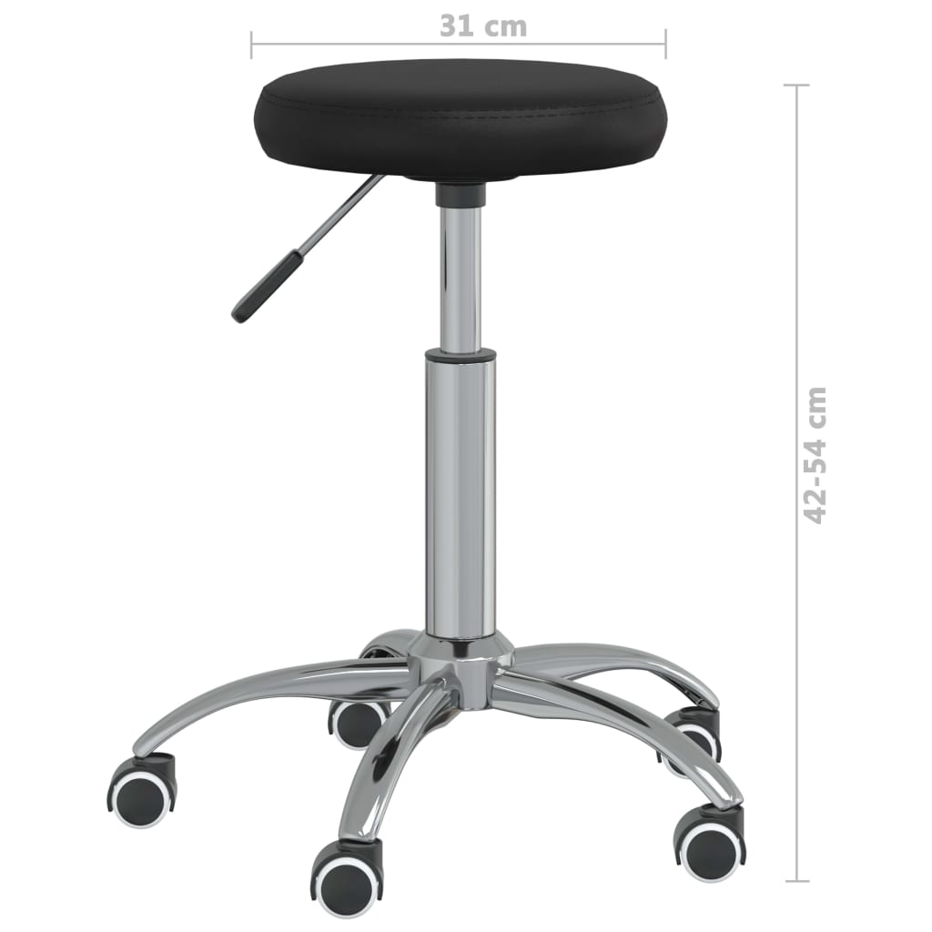 Massagehocker Kunstleder Schwarz
