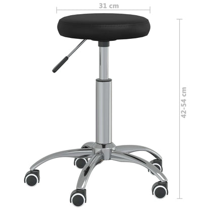 Massagehocker Kunstleder Schwarz
