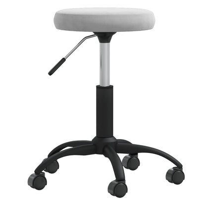 Massagehocker Samt Hellgrau