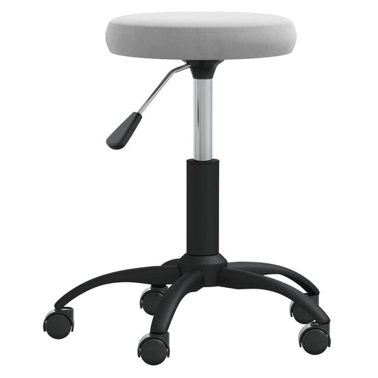 Massagehocker Samt Hellgrau