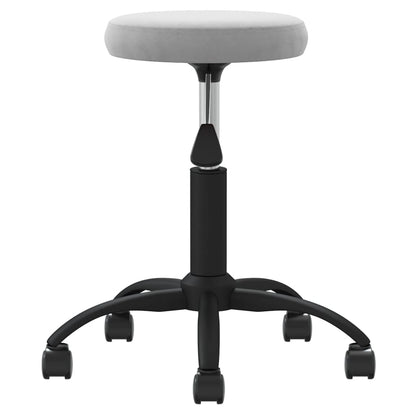 Massagehocker Samt Hellgrau